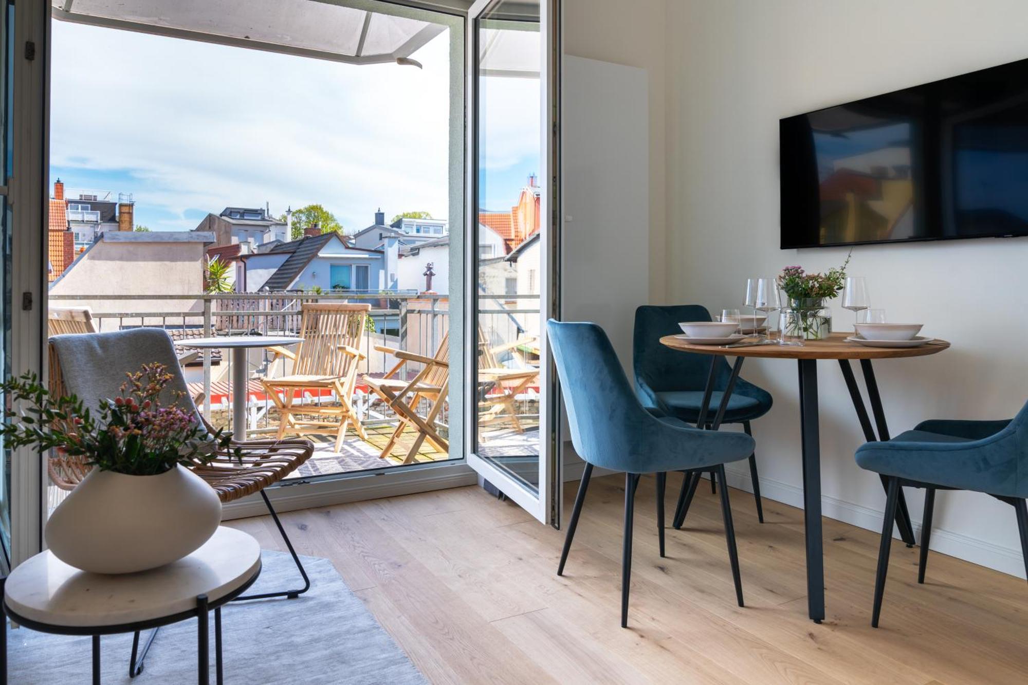 Kapitaenshaus Friedrich Franz - Premium Apartments 200 Meter Vom Strand Und Alten Strom Rostock Quarto foto